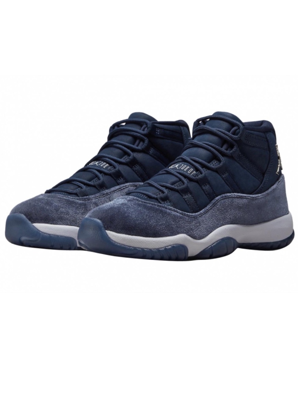 Jordan Navy Blue Suede High-Top Sneakers